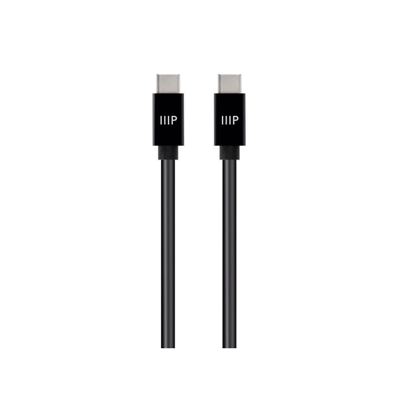 Monoprice TPE Jacketed USB C to USB A 2.0 Cable - 1.5 Feet - Black | Fast Charging, High Speed, Up to 3A/60W, Type C, Compatible with iPad / Samsung Galaxy and More - Select Series