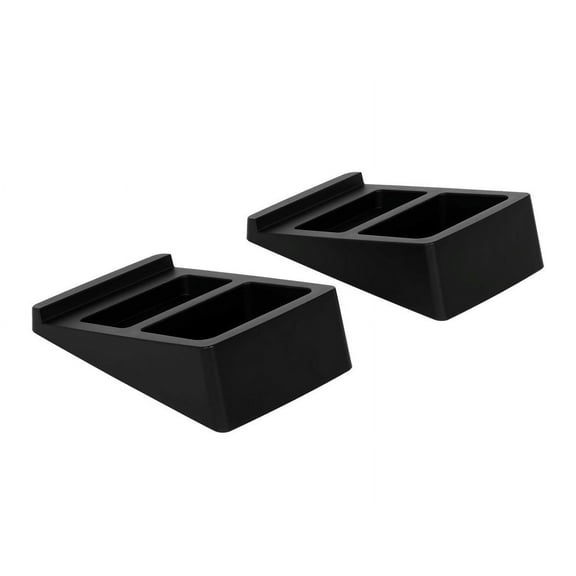Monoprice Tilted Wedge Desktop Speaker Stands for Medium Sized Speakers, Speaker Riser, Anti-Vibration, 15 Degrees of Tilt, Pair, For Bookshelf Speakers and Studio Monitors