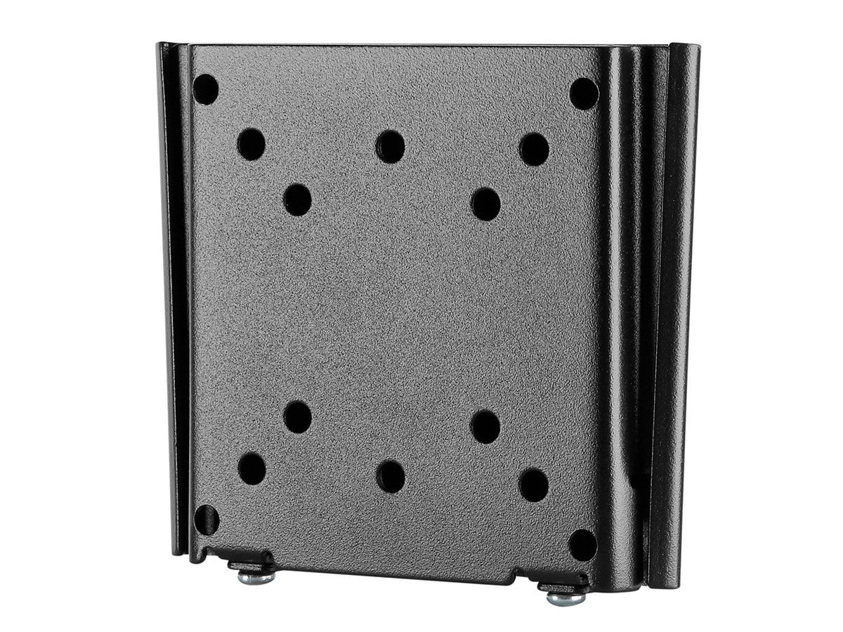 Monoprice Titan Series Fixed Mini Wall Mount For Small 13" - 27" Inch TVs Displays, Max 66 LBS. 75x75 to 100x100, Silver, RoHS Compliant