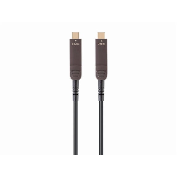 Monoprice USB 3.1 Type-C to Type-C Video Cable - 50ft, 4K@60Hz, Fiber Optic, AOC, Transmits Up To 100ft, Gold Plated Connectors - SlimRun AV Series