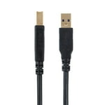 Monoprice USB-A to USB-B 3.0 Cable - 2 Meters - Black (3 Pack) Compatible with Docking Station, External Hard Drivers, USB Hub, Printers, Monitor, Scanner - Select Series