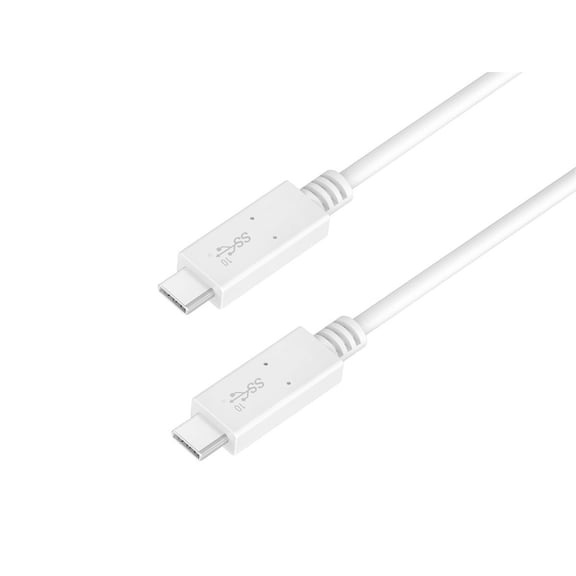 Monoprice USB C to USB C 3.1 Gen 2 Cable - 1 Meter (3.3 Feet) - White | Fast Charging, 10Gbps, 5A, 30AWG, Type C, Compatible with Xbox One / PS5/ Switch / iPad / Android and More - Essentials Series