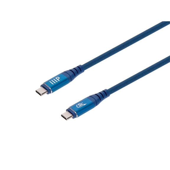 Monoprice USB4 40Gbps Cable - 240W EPR, 8K HDR, USB-IF Certified, Braided, Ultra High-Speed, 3ft, Navy