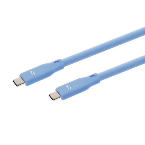 Monoprice USB4 Gen 3 Silicone Cable - 40Gbps, 8K60Hz, 4K120Hz, PD 3.1 Fast Charging, 3ft, Blue