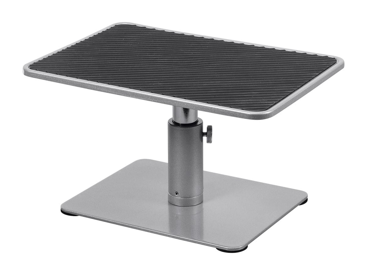 Adjustable Silver Monitor Riser Stand with Non-Slip Surface