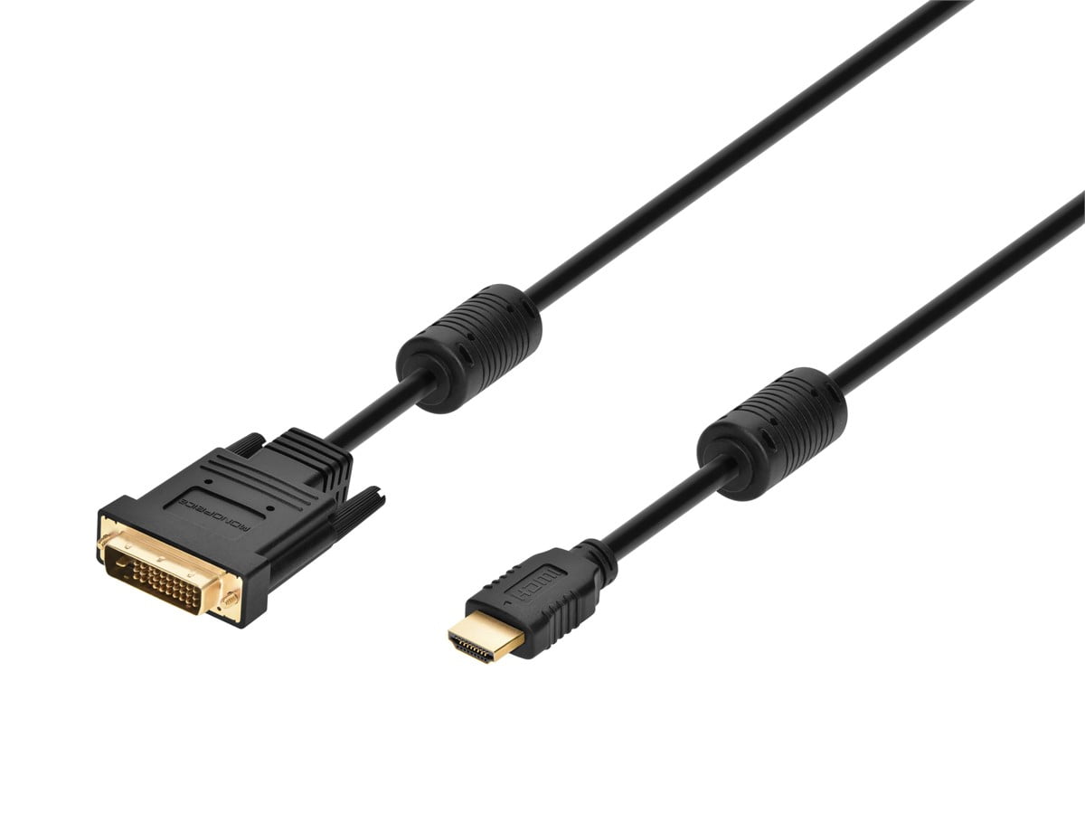 Monoprice Video Cable - 6 Feet - Black | 28AWG HDMI to M1-D Ferrite cores