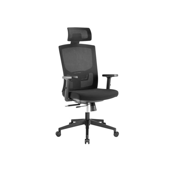 Monoprice WFH Ergonomic Office Chair withFoam Seat, Adjustable Headrest, Lumbar Support, Armrests, Backrest - Workstream Collection