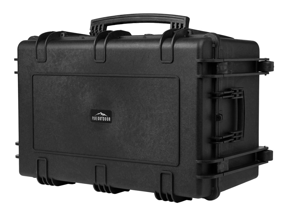 Black Weatherproof Polypropylene Hard Case with Wheels for Audio Equipment