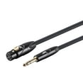 thumbnail image 1 of Monoprice XLR Female to 1/4 Inch TRS Male Cable - 6 Feet - Black | 16AWG, Gold Plated - Stage Right Series, 1 of 6