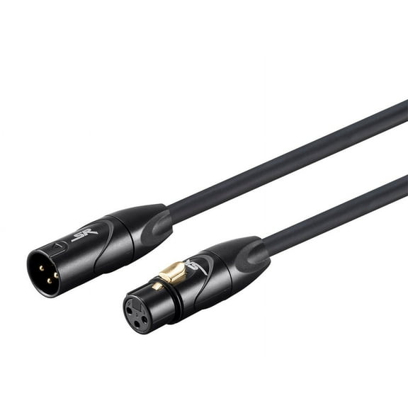 Monoprice XLR Male to XLR Female Cable [Microphone & Interconnect] - 3 Feet - Black | Gold Plated, 16AWG - Stage Right Series