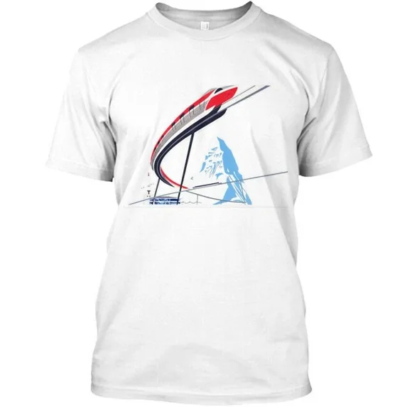 Monorail Graphic Premium T-Shirt Made in the USA Size S to 5XL
