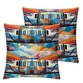 thumbnail image 1 of Monorail Train Throw Pillow Covers " Cozy Soft Pillow Cases Modern Home Decor Couch Cushion Case Square Pillowcases for Couch Sofa Bed Living Room, 1 of 7
