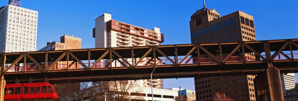 Monorail system in Memphis Tennessee USA Canvas Art - Panoramic Images (27 x 9)