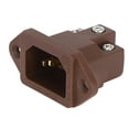 thumbnail image 1 of Monosaudio IEC Power Inlet Pure Copper Gold Plated IEC Panel Mount Plug Adapter 100‑250VBrown IC71(G), 1 of 8