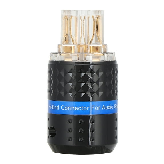 Monosaudio Power Plug Pure Copper 24K Gold‑Plated Audio Connector Power Plug 100‑250VF103G (Female)