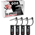 thumbnail image 1 of Monoshaft Gun Case Lock (4-Pack) - TSA Approved Black Hardened Steel Combination Padlock for Pelican Vault, VEVOR, Plano, Eylar, Nanuk, MEIJIA & Condition 1 Rifle Cases - Ammo Box Security, 1 of 8