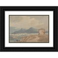 thumbnail image 1 of Monro School 18x14 Black Ornate Wood Framed Double Matted Museum Art Print Titled - On the Road Between Salerno and Eboli, 1 of 5