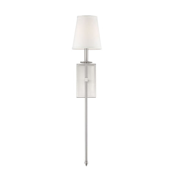 Monroe 1-Light Wall Sconce in Satin Nickel