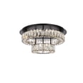 thumbnail image 1 of Monroe 22 inch LED double flush mount in black, 1 of 9