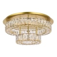 thumbnail image 1 of Monroe 22 inch LED double flush mount in gold, 1 of 7