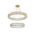 thumbnail image 1 of Monroe 28 inch LED double ring chandelier in gold, 1 of 9