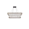 thumbnail image 1 of Monroe 42 inch LED double rectangle pendant in black, 1 of 9