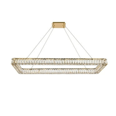Monroe 50 inch LED single rectangle pendant in gold