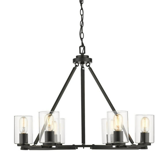 Golden Lighting Monroe 6-light Chandelier in Matte Black