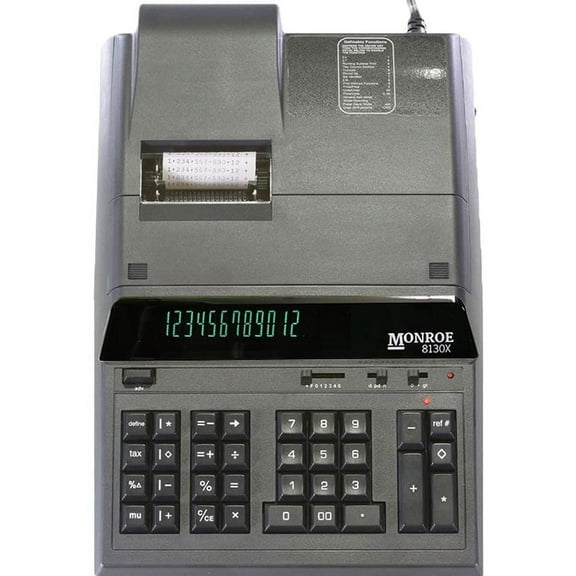 Monroe 8130X Heavy Duty Printing Calculator for Accounting and Purchasing Professionals