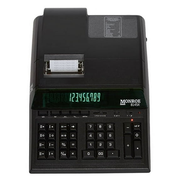 Monroe 8145 x 14 Digit Heavy Duty Black Calculators
