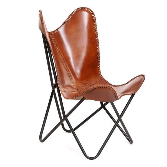Monroe Butterfly Chair, Brown & Black