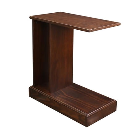Monroe C-Table with Concealed Drawer, Concealment Furniture - Mocha