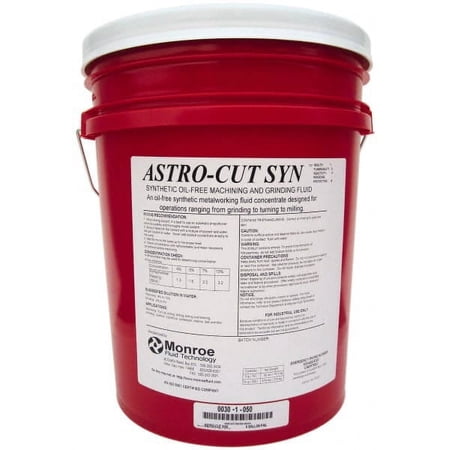 Monroe Fluid Technology Astro-Cut SYN 5 Gal Pail Cutting & Grinding Fluid Synthetic, For Drilling, Machining, Milling, Turning