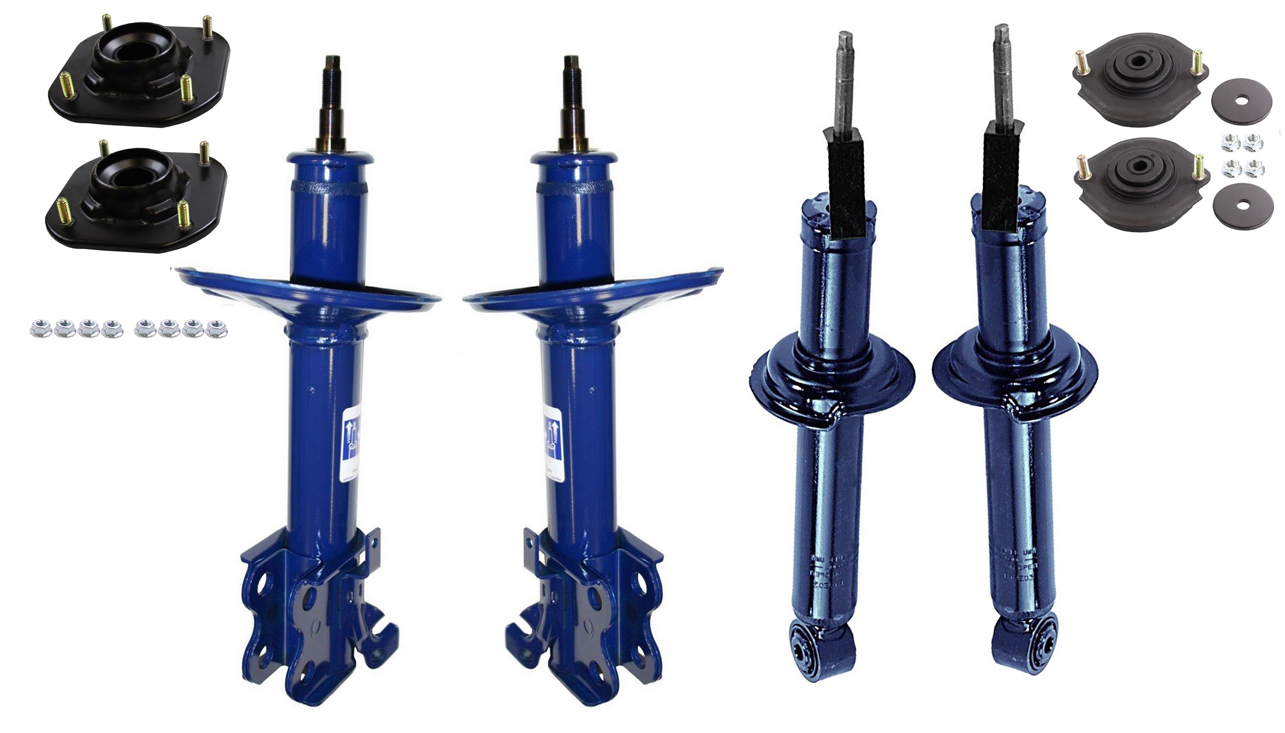 Monroe Front & Rear Suspension Struts with Mounts Kit For Toyota Tercel