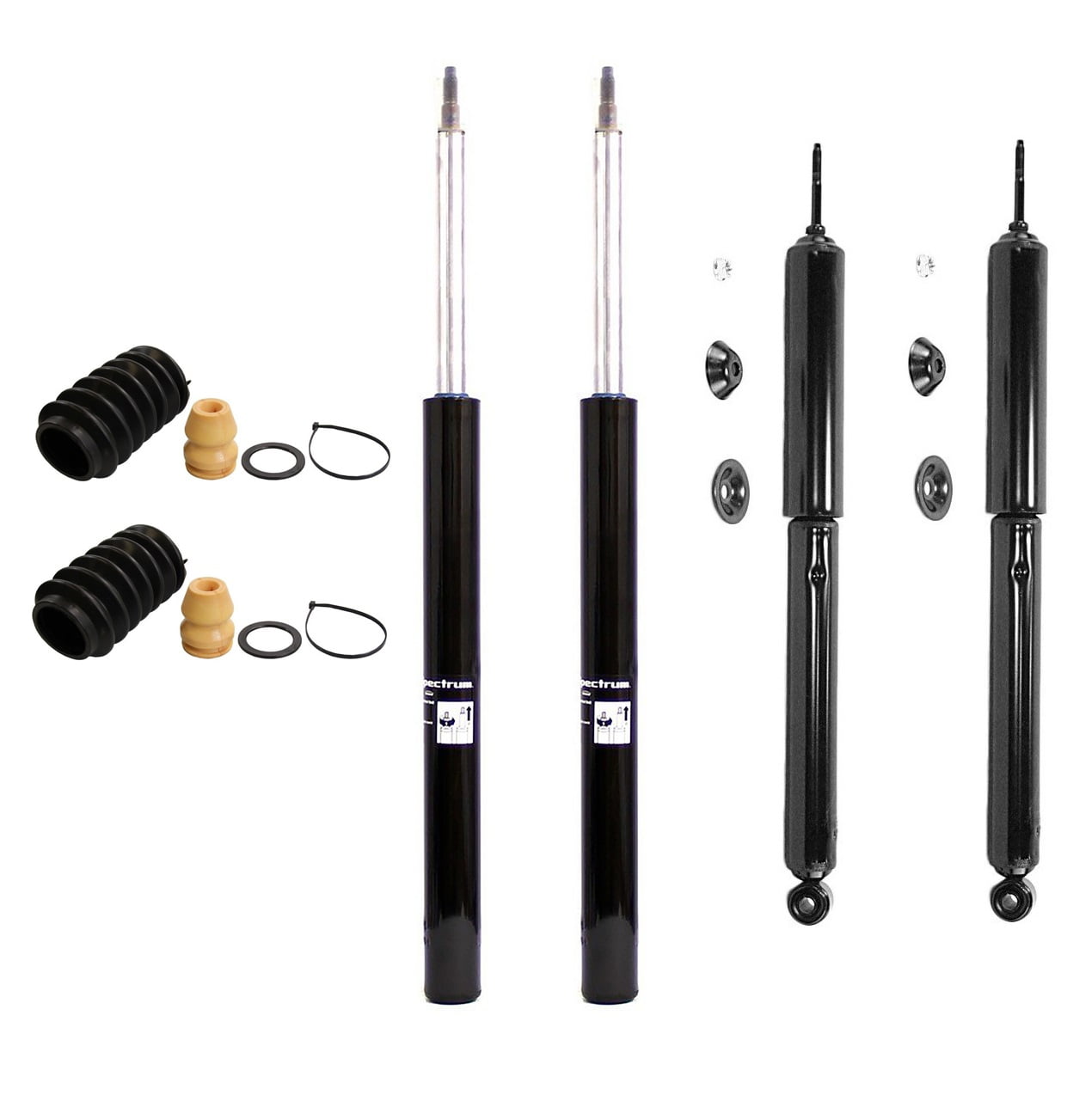 Monroe Front Strut Cartridges & Bellows & Rear Shocks Kit For BMW E30