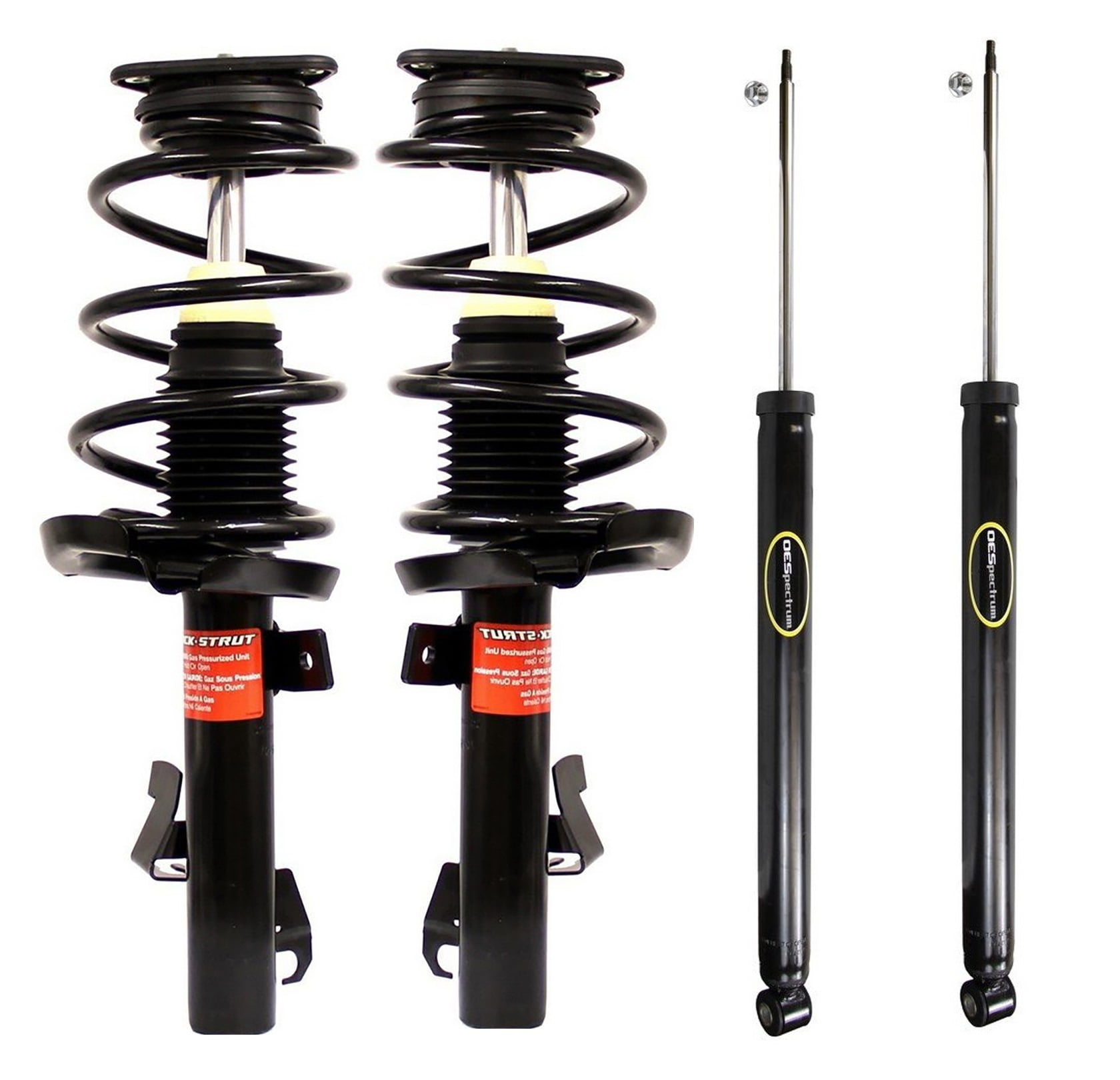 Monroe Front Strut Coil Springs & Rear Shock Absorbers Kit For Mazda 3