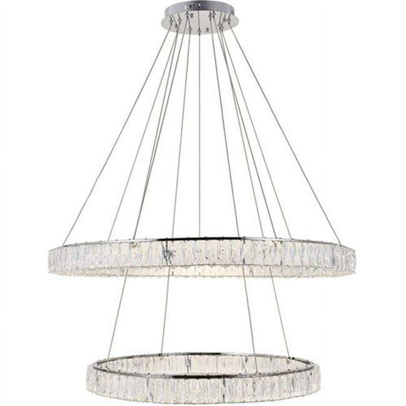 Chrome Crystal LED Pendant Light with Royal Cut Crystals