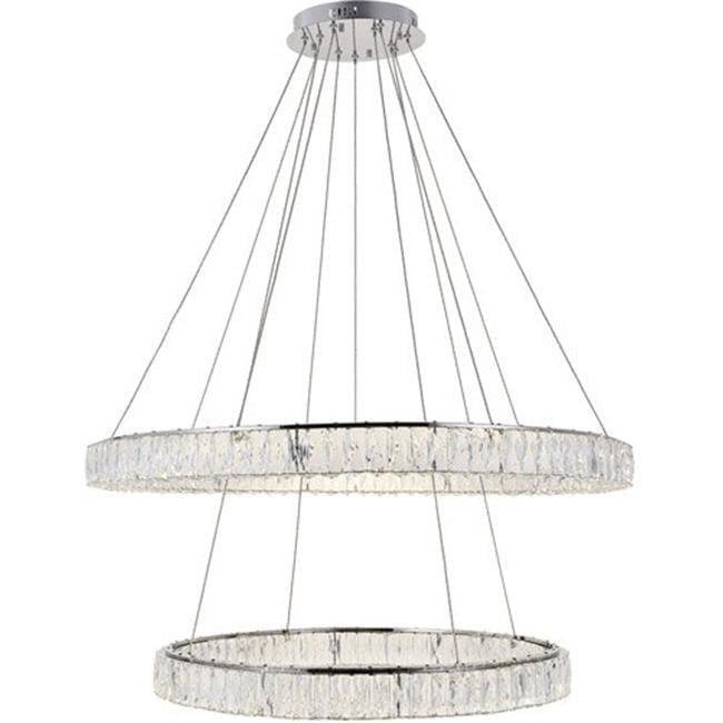 Chrome Crystal LED Pendant Light with Royal Cut Crystals