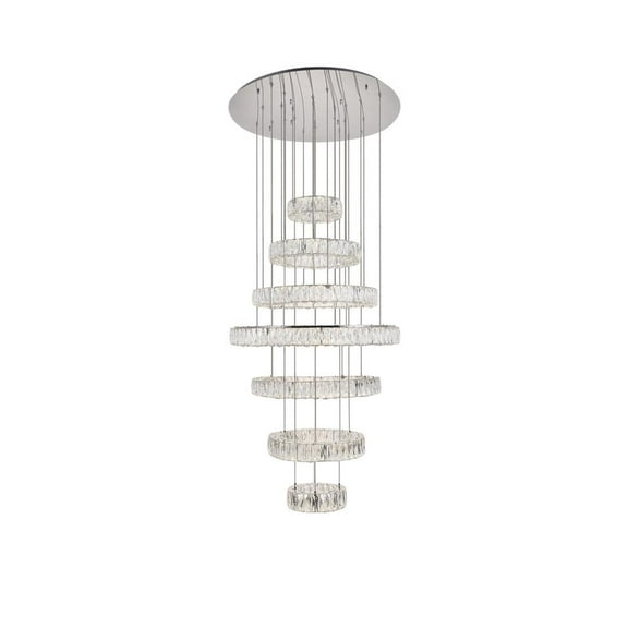 Monroe Integrated LED chip light Chrome Chandelier Clear Royal Cut Crystal