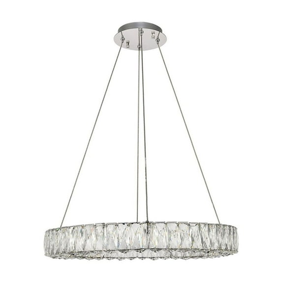 Monroe Integrated LED chip light Chrome Chandelier Clear Royal Cut Crystal