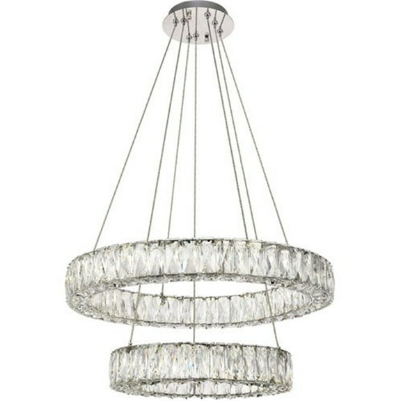 Monroe Integrated LED chip light Chrome Chandelier Clear Royal Cut Crystal