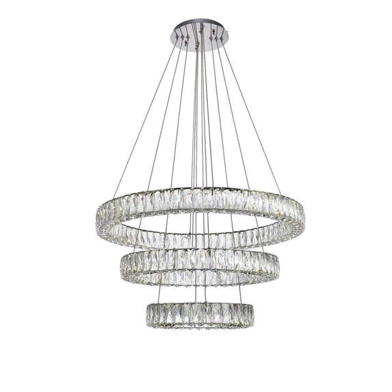 Monroe Integrated LED chip light Chrome Chandelier Clear Royal Cut Crystal