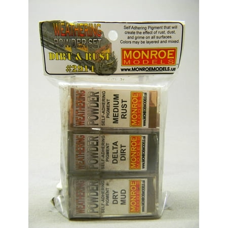 Monroe Models Weathering Powder 3 Pack - Dirt & Rust