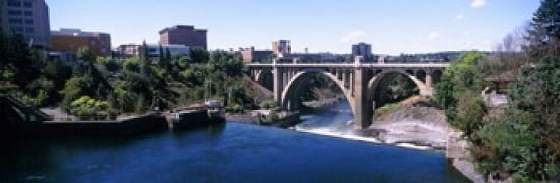 Monroe Street Bridge across Spokane River Spokane Washington State USA Canvas Art - Panoramic Images (18 x 6)