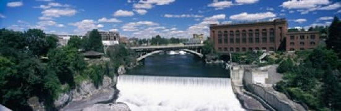 Monroe Street Bridge across Spokane River Spokane Washington State USA Canvas Art - Panoramic Images (36 x 12)