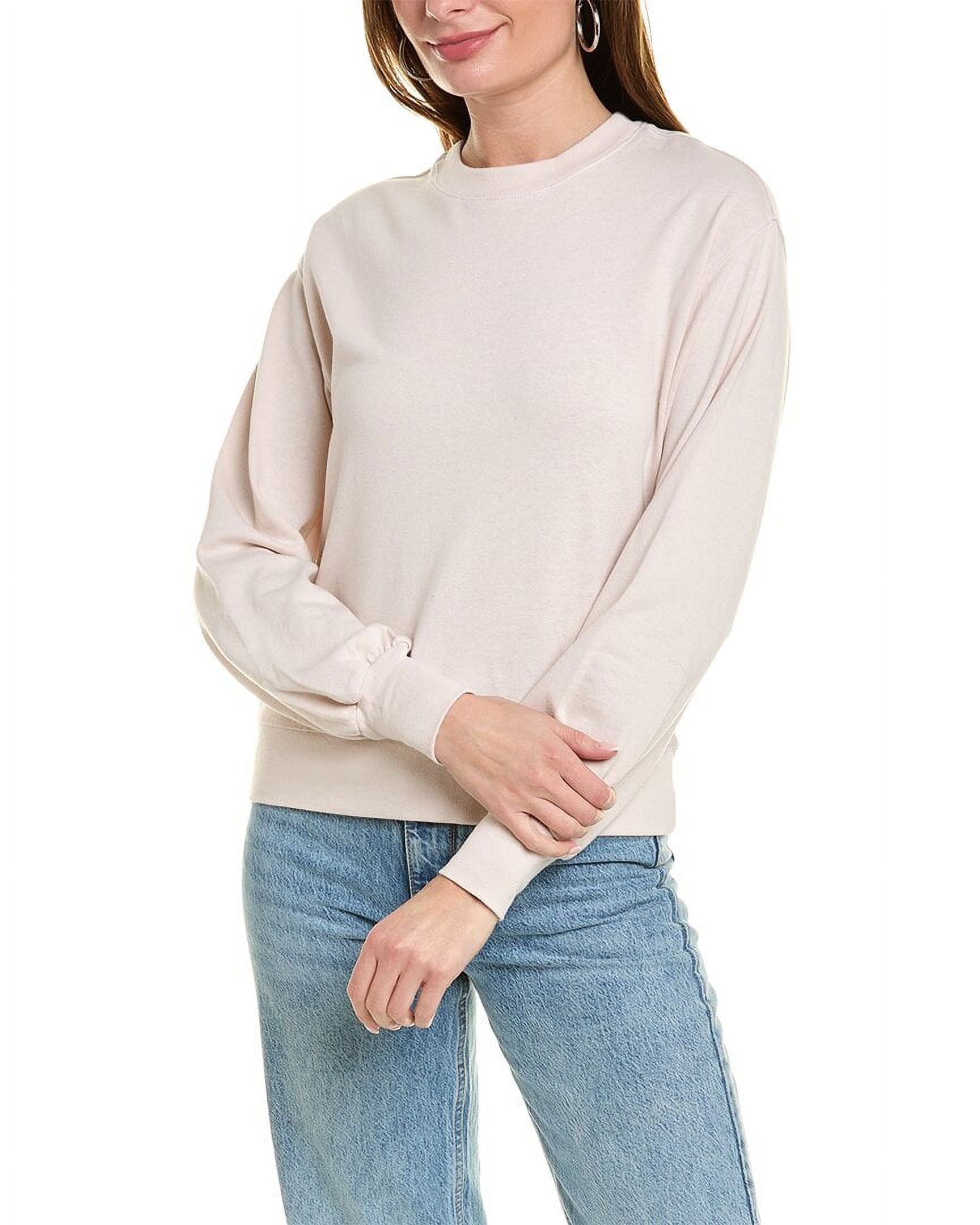 Monrow Women's Double Layer Sweatshirt – Long Sleeve Crewneck With Camo Stripe & Inner Tank