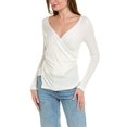thumbnail image 1 of Monrow womens  Wrap Top, s, White, 1 of 3