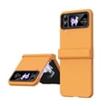 thumbnail image 1 of MonsDirect for 6.7 inch Samsung Galaxy Z Flip 3 5G 2021 Case, Hinge Protection Hard PC Back Shell Anti-Drop Slim Shockproof Full Coverage with Independent Lens Circle for Galaxy Z Flip 3, Orange, 1 of 7