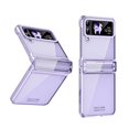 thumbnail image 1 of MonsDirect for 6.7 inch Samsung Galaxy Z Flip 3 5G 2021 Case, Hinge Protection Plating Frame Hard PC Back Clear Shockproof Full Coverage Bumper Protective Shell Cover for Galaxy Z Flip 3, Purple, 1 of 6