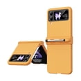 thumbnail image 1 of MonsDirect for 6.7 inch Samsung Galaxy Z Flip 4 5G 2022 Case with A Capacitance Pen, Two Hinge Protection Hard PC Back Anti-Drop Shockproof Full Coverage with S Pen Holder for Galaxy Z Flip 4, Orange, 1 of 7